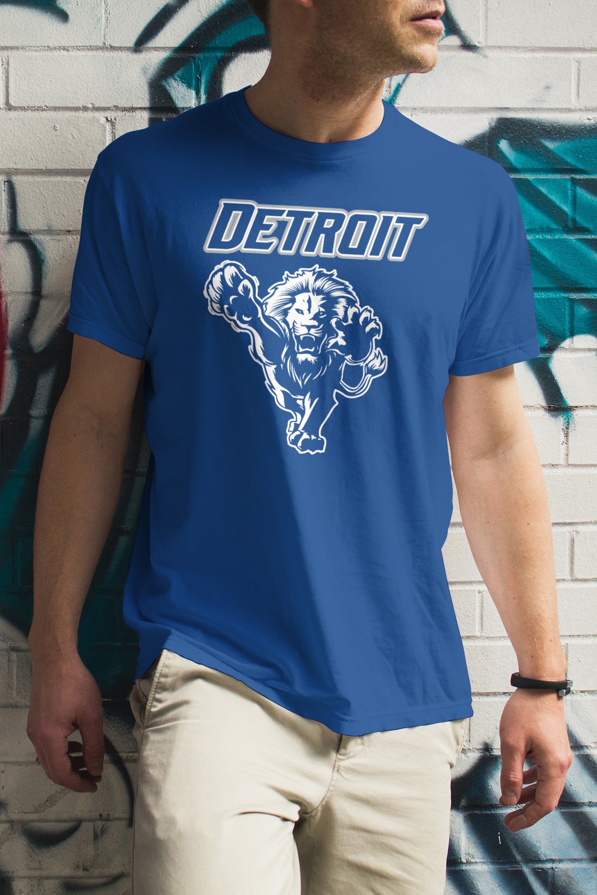 Detroit Lion Charging